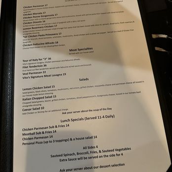 Vito's Italian Kitchen - 2024 Menu - Italian Near Me - Granbury, Texas Vito's Italian Kitchen - 2024 Menu - Italian Near Me - Granbury, Texas