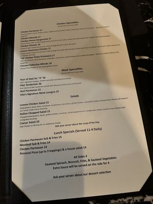 Menu photo 2 Vito's Italian Kitchen Granbury, TX Menu photo 2 Vito's Italian Kitchen Granbury, TX
