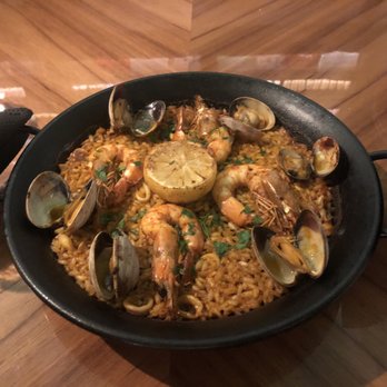 Rigo - Seafood paella is tasty (warning: it is smaller than it appears) - Spanish Near Me - Honolulu, Hawaii Rigo - Seafood paella is tasty (warning: it is smaller than it appears) - Spanish Near Me - Honolulu, Hawaii