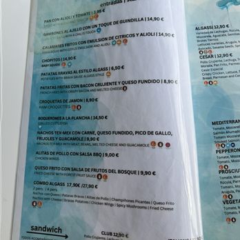 ALGASS Restor Bar - Menu - Bars Near Me - Calpe, A