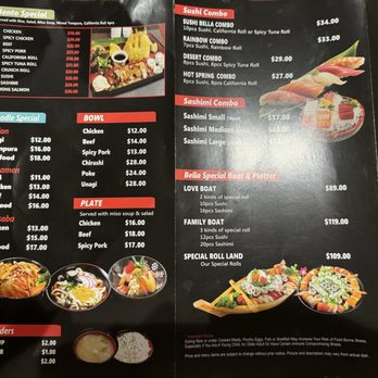 Sushi Bella - Menu - Sushi Bars Near Me - Desert Hot Springs, California Sushi Bella - Menu - Sushi Bars Near Me - Desert Hot Springs, California