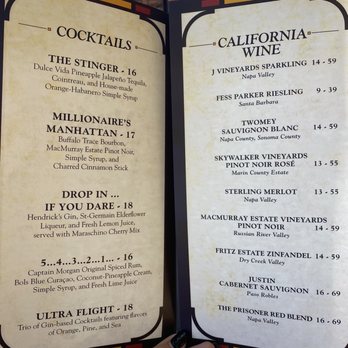 Magic Key Terrace - Magic Key Holder Dining - Cocktails & Wine Menu - Wine Bars Near Me - Anaheim, California