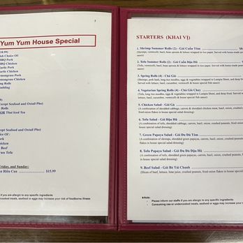 Yum Yum Pho - Menu - Vietnamese Near Me - Aiea, Hawaii