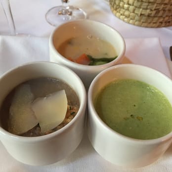 Peninsula Grill - Sampling Trio of Soups - New American Near Me - Charleston, South Carolina Peninsula Grill - Sampling Trio of Soups - New American Near Me - Charleston, South Carolina