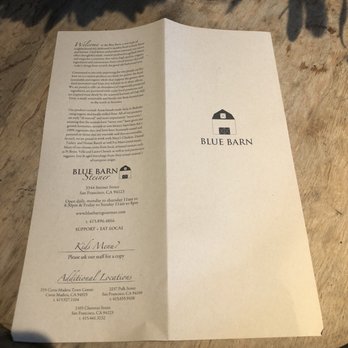Blue Barn-Steiner - Menu - Sandwiches Near Me - San Francisco, California Blue Barn-Steiner - Menu - Sandwiches Near Me - San Francisco, California