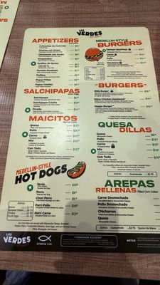 Menu photo 1 Los Verdes Miami, FL