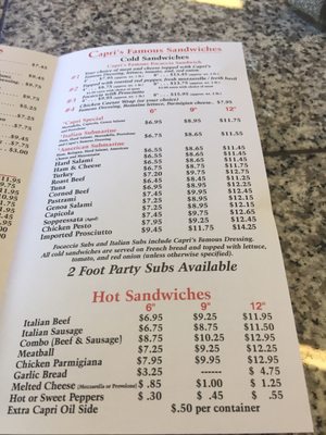 Menu photo 6 Capri Deli & Pizza Palatine, IL
