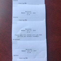 Citizens Bank - Five receipts to cash a check
