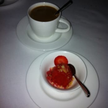 Matthew's Restaurant - Strawberry sorbet w/ pop rocks frickin awesome! - New American Near Me - Jacksonville, Florida