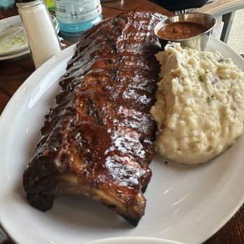 Blue Ridge Grill - Barbecue Baby Back Ribs with mashed potatoes - American Near Me - Ashburn, Virginia