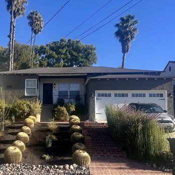 Alexander's Landscaping - After- We will remove the salvia eventually and the river rocks because they are incongruous but for now, huge improvement. - Landscaping Near Me