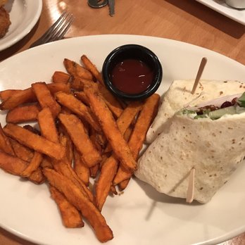 Classic Eats - Turkey wrap with sweet potatoes fries - American Near Me - Burien, Washington Classic Eats - Turkey wrap with sweet potatoes fries - American Near Me - Burien, Washington