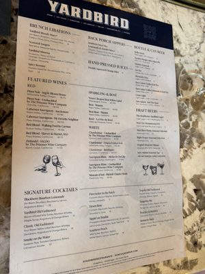 Menu photo 1 Yardbird Washington, DC, DC