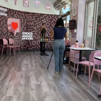 Chocolate Bash - Inside, filming content - Desserts Near Me - Orange, California