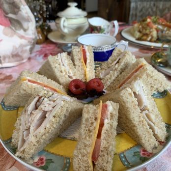 Lovejoy's Restaurant & Tea Room - Tea sandwiches- tomato cheddar and smoked Turkey-Dijon - Tea Rooms Near Me - Florence, Oregon