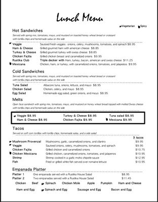 Menu photo 5 Rustika Cafe and Bakery League City, TX