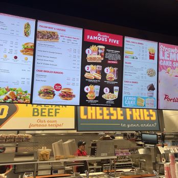 Portillo's Willowbrook - Menu board - Burgers Near Me - Houston, Texas