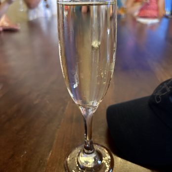 Maine Day Ventures - glass of prosecco at Rigby Yard - Food Tours Near Me