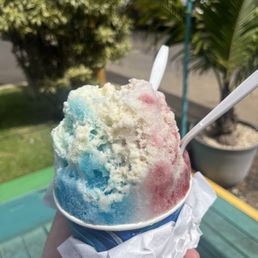 Ol' Glory with condensed milk and ice cream