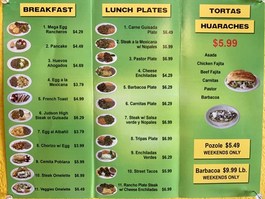 Menu photo 2 Taqueria El Huarache Converse, TX Menu photo 2 Taqueria El Huarache Converse, TX