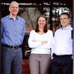 Family Eye Care and Children's Eye Center of New Mexico - Our three wonderful ophthalmologists! (From left) Dr. John Hickox, Dr. Rebecca Leenheer, and Dr. Todd Goldblum.