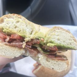 Lean Bean - BLT (add avocado) on a plain bagel.