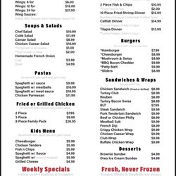 Club 191 - New menu