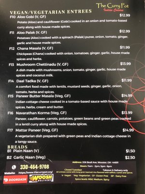 Menu photo 6 The Curry Pot Wooster, OH