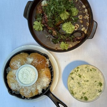 The Little Door - Grilled Portuguese Octopus, Parker house rolls, and my cucumber martini - French Near Me - Los Angeles, California The Little Door - Grilled Portuguese Octopus, Parker house rolls, and my cucumber martini - French Near Me - Los Angeles, California
