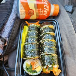 Galleria Market - Caramel macchiatto $2.99 gimbap $4.99