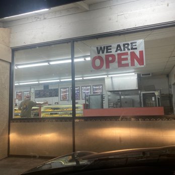 DK's Donuts - we are open sign in window - Donuts Near Me - Lake Forest, California