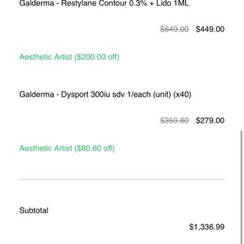 NakedMD - Receipt from visit - Medical Spas Near Me - Downey, California NakedMD - Receipt from visit - Medical Spas Near Me - Downey, California