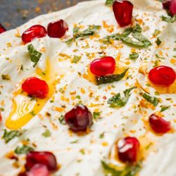 The Epicurean Connection - Chef made Buratta with Pomegranates and Olive Oil