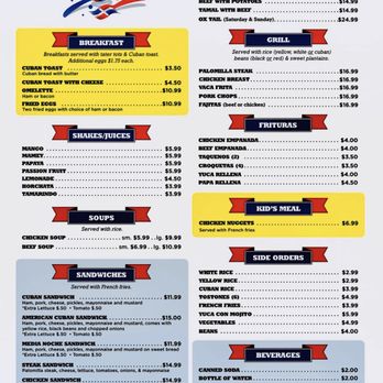 Ay Que Rico - Our Menu - Cuban Near Me - Brandon, Florida