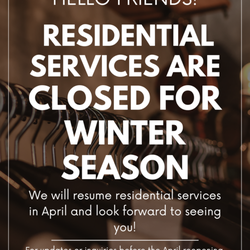 I'm Pressed - We look forward to seeing our residential clients in April 2026!