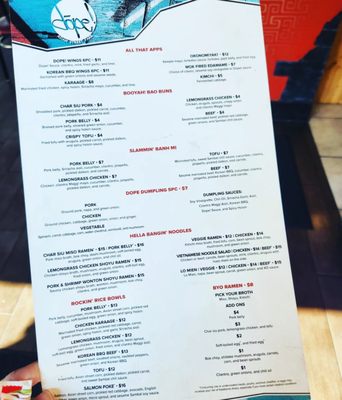 Menu photo 5 Dope Asian Street Fare Cincinnati, OH