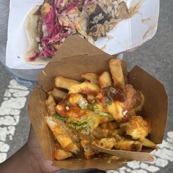 Smorgasburg - Buffalo Fries and oxtail tacos - Street Vendors Near Me - Brooklyn, New York