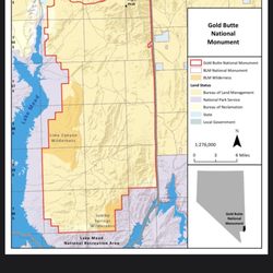 Gold Butte National Monument - Park map