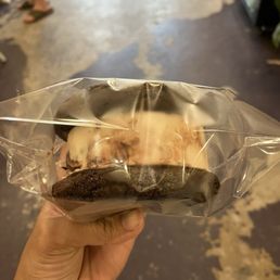 brownie sandwich with peanut butter fudge ice cream