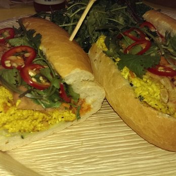 The Wild Chive - Banh mi ($13). Pretty good, though the mayo they slathered on it neutralized the great flavors. - Vegan Near Me - Long Beach, California