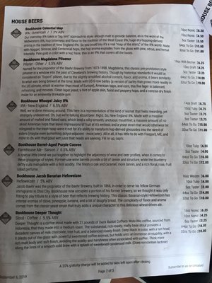 Menu photo 3 Bookhouse Brewing Cleveland, OH