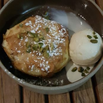 Bosk - Cheesecake wrapped in phyllo pastry with ice cream - Canadian (New) Near Me - Toronto, Ontario