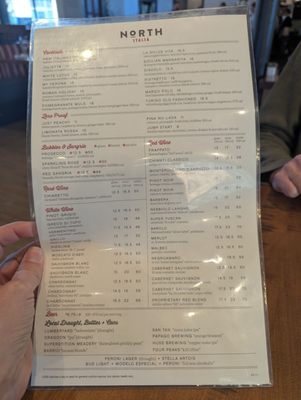 Menu photo 6 North Italia Tucson, AZ