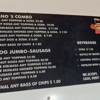Paisano's Hot Dogs - Paisano's Combo: 2 Beef Regular size hot dogs with soda OR 1 Jumbo frank with soda for $9 - Hot Dogs Near Me - Orlando, Florida Paisano's Hot Dogs - Paisano's Combo: 2 Beef Regular size hot dogs with soda OR 1 Jumbo frank with soda for $9 - Hot Dogs Near Me - Orlando, Florida