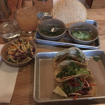 bartaco Seaport - Swordfish, taco al pastor, and duck taco, Asian salad, guacamole, salsa verde, ginger aqua Fresca. - Tacos Near Me - Boston, Massachusetts bartaco Seaport - Swordfish, taco al pastor, and duck taco, Asian salad, guacamole, salsa verde, ginger aqua Fresca. - Tacos Near Me - Boston, Massachusetts
