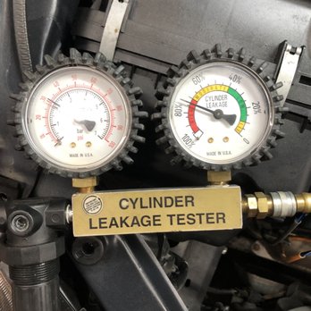 9999 Auto Center - Cylinder leak down test confirming 80% loss of pressure at as low as 31psi. - Car Dealers Near Me - Lakewood, Washington