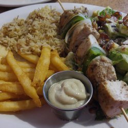 Big G's Pizza & Restaurant - Chicken souvlaki meal.