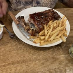 River Rock Kitchen and Tap - BBQ Ribs! Husband loves them!