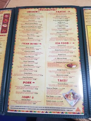 Menu photo 4 Los Toros Guntown, MS