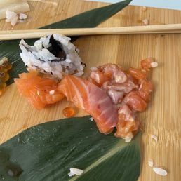 Salmon inside the roll